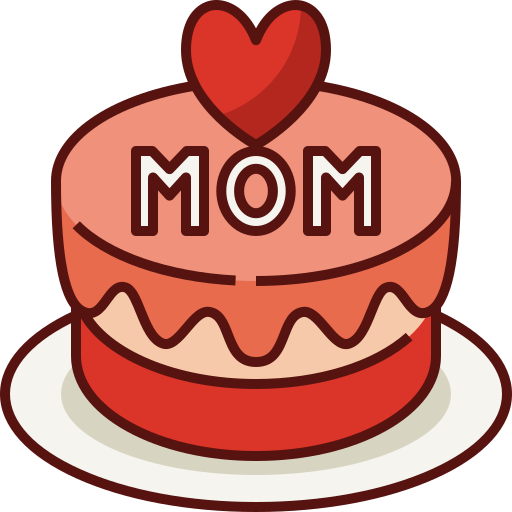 Cake, mothers day, mother, mom, love, family, celebration icon